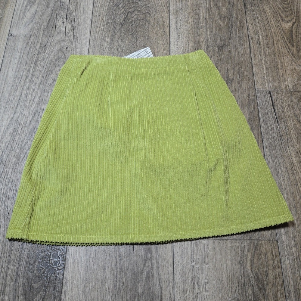 Vintage Express Lime Green Skirt NWT Size 5/6 MADE IN USA Wide Corduroy - Picture 5 of 7
